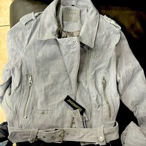 BLANK NYC Cropped Suede Moto Jacket